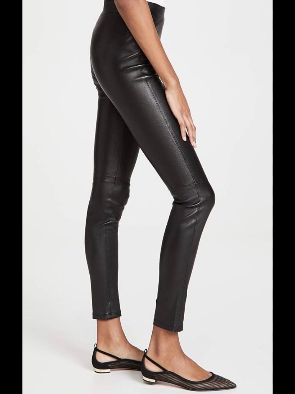 Zara Black Faux-Leather Skinny Pants